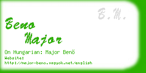 beno major business card