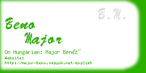 beno major business card